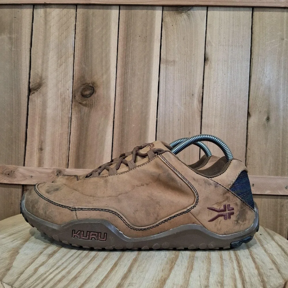 KURU‎ Chicane Shoes Womens 9.5 Brown Leather Lace Up Comfort Walking Sneakers